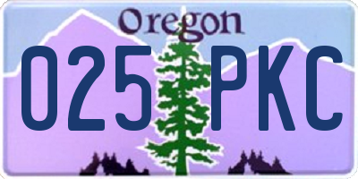 OR license plate 025PKC