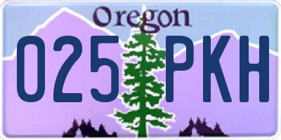 OR license plate 025PKH