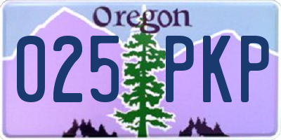 OR license plate 025PKP