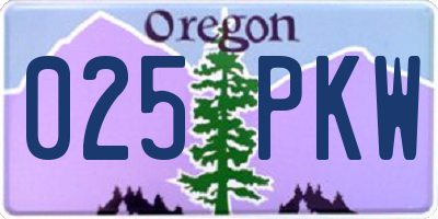 OR license plate 025PKW
