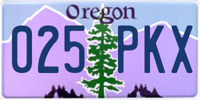 OR license plate 025PKX