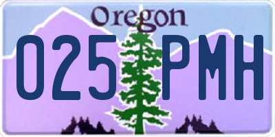 OR license plate 025PMH