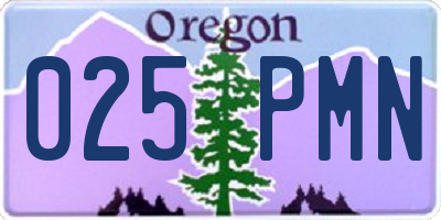 OR license plate 025PMN