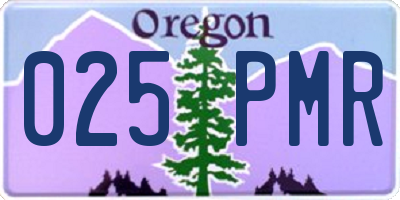 OR license plate 025PMR