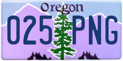 OR license plate 025PNG