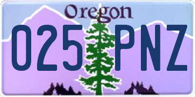 OR license plate 025PNZ