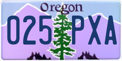 OR license plate 025PXA
