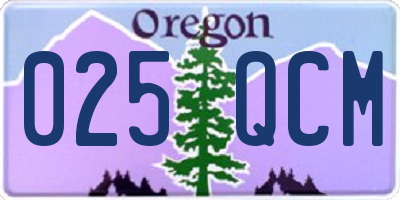 OR license plate 025QCM