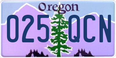OR license plate 025QCN