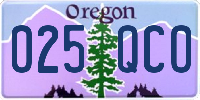 OR license plate 025QCO