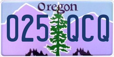 OR license plate 025QCQ