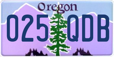 OR license plate 025QDB