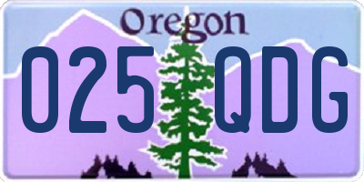 OR license plate 025QDG
