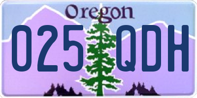 OR license plate 025QDH