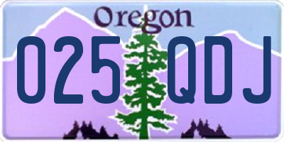 OR license plate 025QDJ