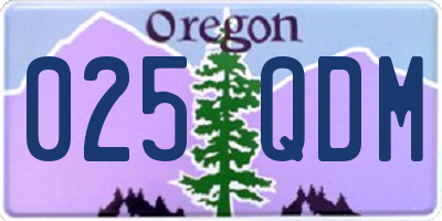 OR license plate 025QDM