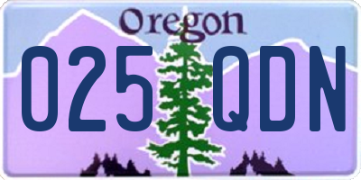 OR license plate 025QDN