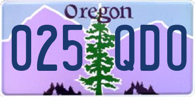 OR license plate 025QDO