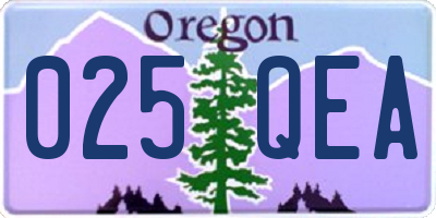 OR license plate 025QEA
