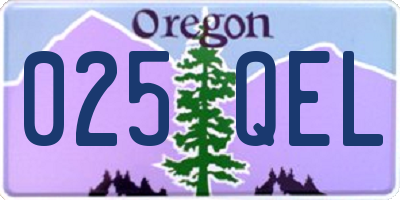 OR license plate 025QEL