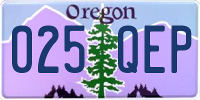 OR license plate 025QEP