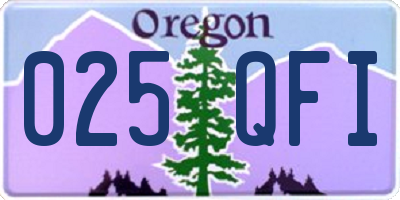 OR license plate 025QFI
