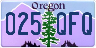 OR license plate 025QFQ