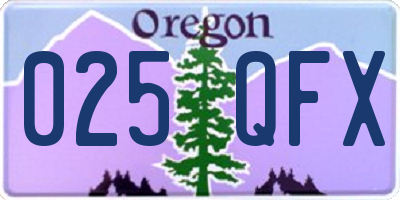 OR license plate 025QFX