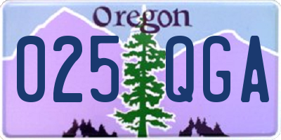 OR license plate 025QGA