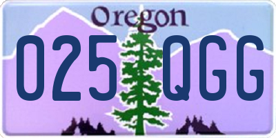 OR license plate 025QGG