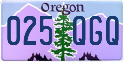 OR license plate 025QGQ