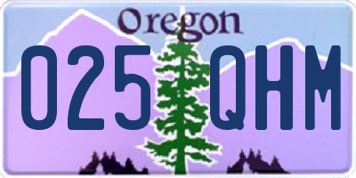 OR license plate 025QHM