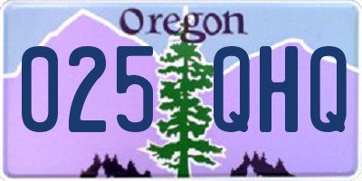 OR license plate 025QHQ