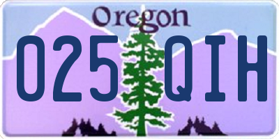 OR license plate 025QIH
