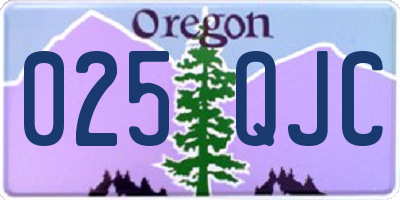 OR license plate 025QJC