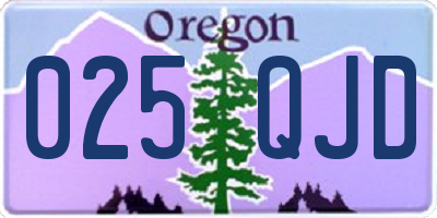 OR license plate 025QJD