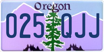 OR license plate 025QJJ
