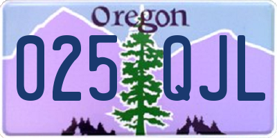 OR license plate 025QJL