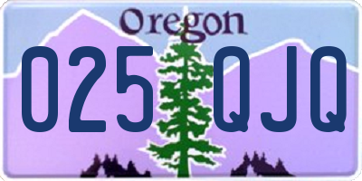 OR license plate 025QJQ