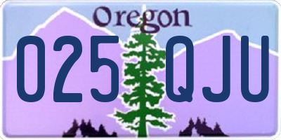 OR license plate 025QJU