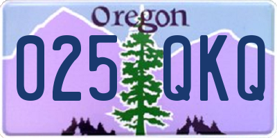 OR license plate 025QKQ