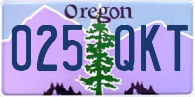 OR license plate 025QKT
