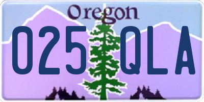 OR license plate 025QLA