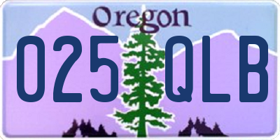 OR license plate 025QLB