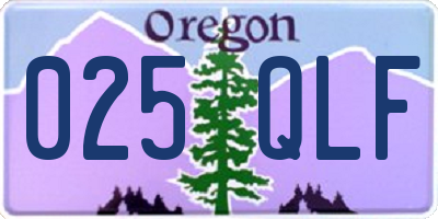 OR license plate 025QLF