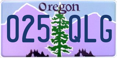 OR license plate 025QLG