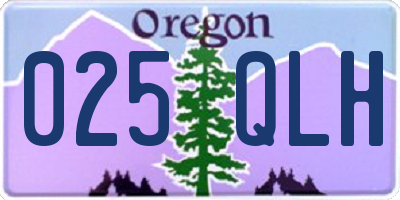OR license plate 025QLH