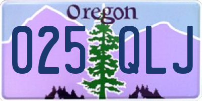 OR license plate 025QLJ
