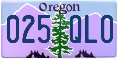 OR license plate 025QLO