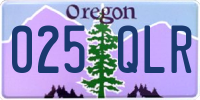 OR license plate 025QLR